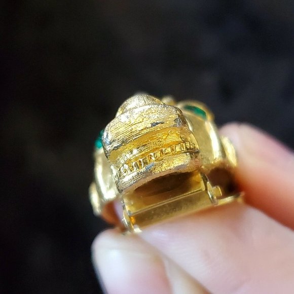 3D Horse Head Pin‎ Brooch Green Rhinestone Eyes - Picture 6 of 12